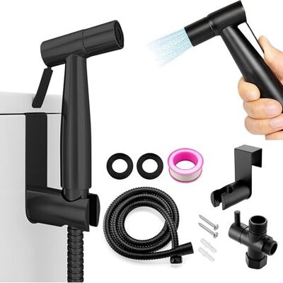 ABYSSE Pulvérisateur De Bidet, Pulvérisateur Portatif En Acier Inoxydable, Montage Mural Ou Sur Toilettes Pour Le Nettoyage Des Toilettes, Le Bain Des Animaux Et L'Hygiène Personnelle (noir) - Publicité ABYSSE Pulvérisateur De Bidet, Pulvérisateur Portatif En Acier Inoxydable, Montage Mural Ou Sur Toilettes Pour Le Nettoyage Des Toilettes, Le Bain Des Animaux Et L'Hygiène Personnelle (noir) - Publicité