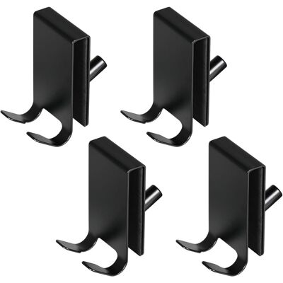 GRASSLIN Lot De 4 - Crochet Porte - Accessoire Douche - Suspension Serviette Sans Perçage - Acier Inoxydable Avec Mousse Eva - Pour Salle De Bain - Noir - 0,5x1cm - Publicité GRASSLIN Lot De 4 - Crochet Porte - Accessoire Douche - Suspension Serviette Sans Perçage - Acier Inoxydable Avec Mousse Eva - Pour Salle De Bain - Noir - 0,5x1cm - Publicité