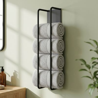 Mai & Mai Porte-serviettes Autocollant 2 Barres En Acier Au Carbone Rangement Support Serviette Mural Noir Mat Pour Salle De Bain Cuisine Buanderie 40×9 Cm Tavrin-03 - Publicité Mai & Mai Porte-serviettes Autocollant 2 Barres En Acier Au Carbone Rangement Support Serviette Mural Noir Mat Pour Salle De Bain Cuisine Buanderie 40×9 Cm Tavrin-03 - Publicité