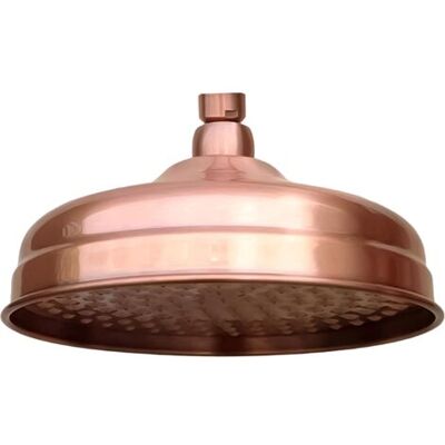ABYSSE Pommeau De Douche Rond En Cuivre Rouge Antique De 8 Pouces, Tube D'Extension Pour Pommeau De Douche À Effet Pluie, Bras Mural, Accessoires De Salle De Bain - Publicité ABYSSE Pommeau De Douche Rond En Cuivre Rouge Antique De 8 Pouces, Tube D'Extension Pour Pommeau De Douche À Effet Pluie, Bras Mural, Accessoires De Salle De Bain - Publicité