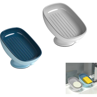 Generic Lot De 2 Porte-savon Avec Drainage En Plastique, Boîte À Savon De Douche À Ventouse, Pour Salle De Bain, Cuisine, Nettoyage Facile - Publicité Generic Lot De 2 Porte-savon Avec Drainage En Plastique, Boîte À Savon De Douche À Ventouse, Pour Salle De Bain, Cuisine, Nettoyage Facile - Publicité