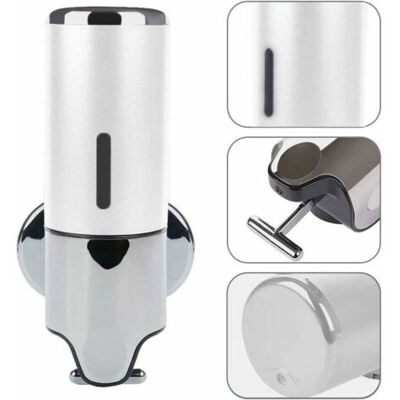 SCORPIO 1 Distributeur Savon Mural Avec Support Mural Pour Gel Douche, Shampoing, Savon Liquide, Nettoyant Pour Les Mains, Distributeur Lotion Pour Cuisine, Toilettes, Salle Bain, Noir 24x12x8 Cm/500 Ml(blanc - Publicité SCORPIO 1 Distributeur Savon Mural Avec Support Mural Pour Gel Douche, Shampoing, Savon Liquide, Nettoyant Pour Les Mains, Distributeur Lotion Pour Cuisine, Toilettes, Salle Bain, Noir 24x12x8 Cm/500 Ml(blanc - Publicité