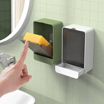 Vision Tigrezy Porte-savon Avec Couvercle,boite Savon Support Mural,porte Savon Sans Perçage,bac De Vidange Amovible Pour Lavabo,douche,salle De Bain,cuisine Blanc - Publicité Vision Tigrezy Porte-savon Avec Couvercle,boite Savon Support Mural,porte Savon Sans Perçage,bac De Vidange Amovible Pour Lavabo,douche,salle De Bain,cuisine Blanc - Publicité