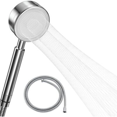 SANS MARQUE Pommeau Douche Haute Pression Avec Tuyau 1,5 M, Douchette Douche Salle De Bain En Acier Inoxydable 304 Economie D'Eau Installation Facile - Méthode De Jet En Forme De Taille - Publicité SANS MARQUE Pommeau Douche Haute Pression Avec Tuyau 1,5 M, Douchette Douche Salle De Bain En Acier Inoxydable 304 Economie D'Eau Installation Facile - Méthode De Jet En Forme De Taille - Publicité
