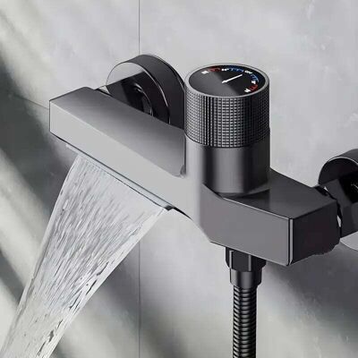 ACKERMAN Robinet De Salle De Bain Moderne, Monobloc - Robinet Mural Pour Baignoire/douche Avec Commandes Eau Chaude/eau Froide, Vanne Dissimulée, Pour Lavabo De Salle De Bain Ou De Cuisine - Style Cascade Élég - Publicité ACKERMAN Robinet De Salle De Bain Moderne, Monobloc - Robinet Mural Pour Baignoire/douche Avec Commandes Eau Chaude/eau Froide, Vanne Dissimulée, Pour Lavabo De Salle De Bain Ou De Cuisine - Style Cascade Élég - Publicité