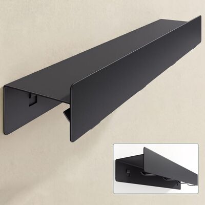 Mai & Mai Étagère Murale De Rangement En Acier Carbone Porte-serviettes Au Mur Support Rangement À Poser À Susprendre Avec Crochets Cachés Pour Salle De Bain Cuisine Noir Sablé 400×80×65 Mm Stalo-11 - Publicité Mai & Mai Étagère Murale De Rangement En Acier Carbone Porte-serviettes Au Mur Support Rangement À Poser À Susprendre Avec Crochets Cachés Pour Salle De Bain Cuisine Noir Sablé 400×80×65 Mm Stalo-11 - Publicité