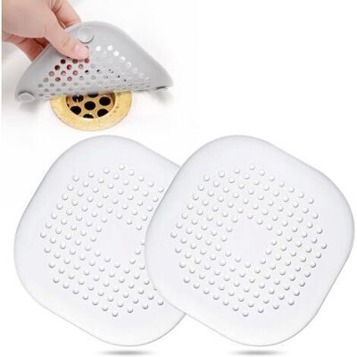 SCORPIO Attrape-drain De Cheveux, Couvercle De Vidange Carré Pour Douche Bouchon De Cheveux En Silicone Avec Ventouse, Costume Facile À Installer Pour Salle De Bain, Baignoire, Cuisine Lot De 2 (blanc) - Publicité SCORPIO Attrape-drain De Cheveux, Couvercle De Vidange Carré Pour Douche Bouchon De Cheveux En Silicone Avec Ventouse, Costume Facile À Installer Pour Salle De Bain, Baignoire, Cuisine Lot De 2 (blanc) - Publicité