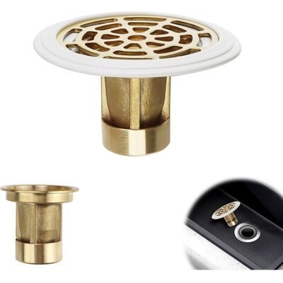 Vision Bonde De Douche Avec Joint En Caoutchouc Et Bouchon En Cuivre, Pour Douches De Sol Et De Salle De Bain, Pour Un Diamètre De Trou De 27 À 55 Mm. Publicité Vision Bonde De Douche Avec Joint En Caoutchouc Et Bouchon En Cuivre, Pour Douches De Sol Et De Salle De Bain, Pour Un Diamètre De Trou De 27 À 55 Mm. Publicité