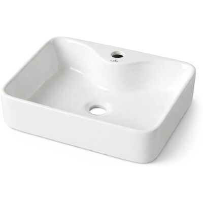 AKORD Vasque À Poser Rectangulaire Aura Céramique 47 Cm Blanc - Publicité AKORD Vasque À Poser Rectangulaire Aura Céramique 47 Cm Blanc - Publicité
