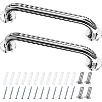 Vision Lot De 2 Barre D'Appui Wc, Acier Inox Maintien Poignée Douche, 30cm Barre D'Appui Salle De Bain Coudée, Barres Douche, Baignoire Main Courante Inoxydable Âgées/handicapées/enfants - Publicité Vision Lot De 2 Barre D'Appui Wc, Acier Inox Maintien Poignée Douche, 30cm Barre D'Appui Salle De Bain Coudée, Barres Douche, Baignoire Main Courante Inoxydable Âgées/handicapées/enfants - Publicité