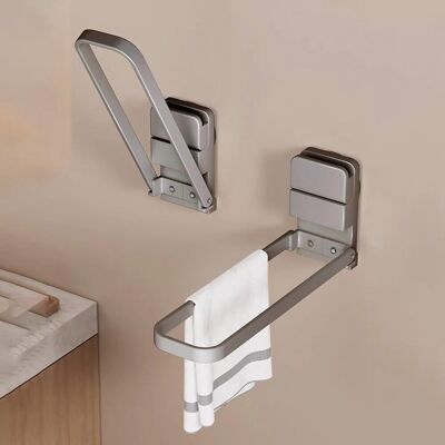 OEM Porte Serviette Salle De Bain Ventouse, Support Mural Sans Percage, Porte-serviettes Adhésif Gris (1 Pièce) - Publicité OEM Porte Serviette Salle De Bain Ventouse, Support Mural Sans Percage, Porte-serviettes Adhésif Gris (1 Pièce) - Publicité