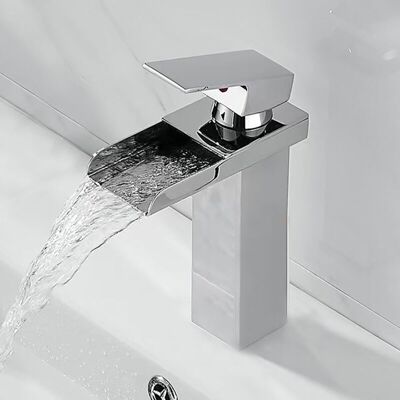 Melissa Robinet Cascade Noir Pour Salle De Bain, Mitigeur Lavabo Haut Style Chute D'Eau. En Laiton, Commande Unique, Bec Élevé, Design Contemporain Pour Une Salle De Bain Moderne. Publicité Melissa Robinet Cascade Noir Pour Salle De Bain, Mitigeur Lavabo Haut Style Chute D'Eau. En Laiton, Commande Unique, Bec Élevé, Design Contemporain Pour Une Salle De Bain Moderne. Publicité