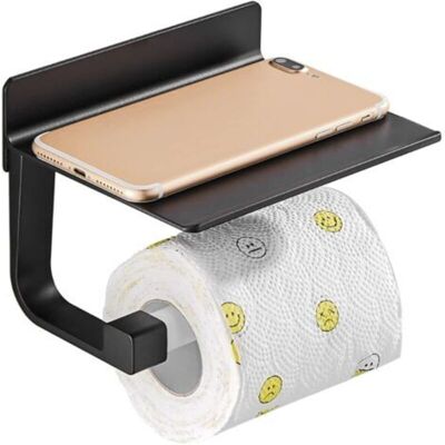 SANS MARQUE Derouleur Papier Toilette Porte Papier Toilette Mural Support Papier Toilettes, Métal Noir - Publicité SANS MARQUE Derouleur Papier Toilette Porte Papier Toilette Mural Support Papier Toilettes, Métal Noir - Publicité