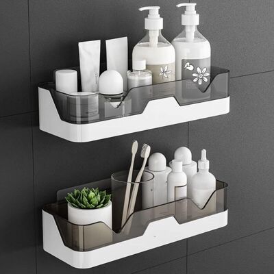 MOXIE Support De Douche 2 Pièces, Support De Douche À Ventouse Sans Perçage, Panier De Rangement Mural Pour Salle De Bain/cuisine - Publicité MOXIE Support De Douche 2 Pièces, Support De Douche À Ventouse Sans Perçage, Panier De Rangement Mural Pour Salle De Bain/cuisine - Publicité