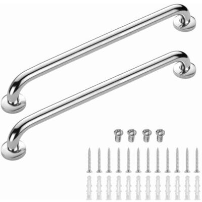 SCORPIO Lot De 2 Barre D'appui Wc, Acier Inox Maintien Poignée Douche, 90cm Barre D'appui Salle De Bain Coudée, Barres Douche, Baignoire Main Courante Inoxydable Âgées/handicapées/enfants - Publicité SCORPIO Lot De 2 Barre D'appui Wc, Acier Inox Maintien Poignée Douche, 90cm Barre D'appui Salle De Bain Coudée, Barres Douche, Baignoire Main Courante Inoxydable Âgées/handicapées/enfants - Publicité