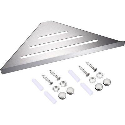 FOGSHIELD (30cm, Argent) Étagère De Douche D’angle Étagère En Acier Inox Étagère Murale Triangulaire Panier De Rangement Pour Salle De Bain, Cuisine - Publicité FOGSHIELD (30cm, Argent) Étagère De Douche D’angle Étagère En Acier Inox Étagère Murale Triangulaire Panier De Rangement Pour Salle De Bain, Cuisine - Publicité