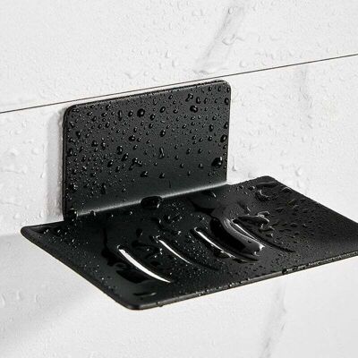 PELTOR Porte Savon Mural Sans Perçage Porte-savon Douche En Acier Inoxydable Porte Savon Inox Auto-adhésif Pour Stocker Eponges Brosses Savon Pour Salle De Bain Cuisine Balcon (noir) - Publicité PELTOR Porte Savon Mural Sans Perçage Porte-savon Douche En Acier Inoxydable Porte Savon Inox Auto-adhésif Pour Stocker Eponges Brosses Savon Pour Salle De Bain Cuisine Balcon (noir) - Publicité