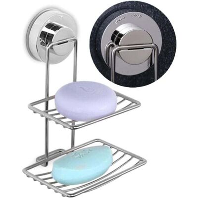 Scotch Porte-savon De Douche Murale Avec Ventouse En Acier Inoxydable Adhésif Sans Percage - Publicité Scotch Porte-savon De Douche Murale Avec Ventouse En Acier Inoxydable Adhésif Sans Percage - Publicité