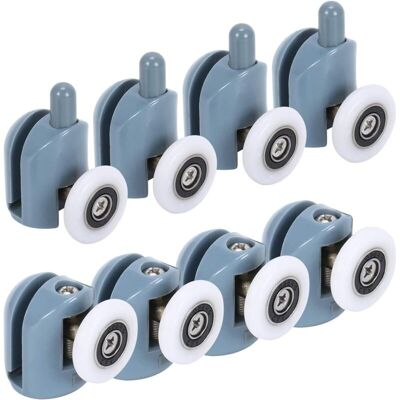 MOXIE 8pcs Roulette Porte Coulissante Roulettes Haut Et Bas Accessoires Pour Porte De Douche Pour Porte De Salle De Bain - Publicité MOXIE 8pcs Roulette Porte Coulissante Roulettes Haut Et Bas Accessoires Pour Porte De Douche Pour Porte De Salle De Bain - Publicité