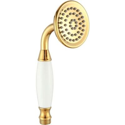 ABYSSE Pommeau De Douche Traditionnel De 7,6 Cm En Laiton Doré Et Céramique Pour Robinet De Salle De Bain - Publicité ABYSSE Pommeau De Douche Traditionnel De 7,6 Cm En Laiton Doré Et Céramique Pour Robinet De Salle De Bain - Publicité