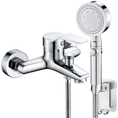 ABYSSE Robinet De Baignoire Avec Douchette, Mitigeur Monocommande, 5 Modes, 1 Flexible, Pour Baignoire, Argent - Publicité ABYSSE Robinet De Baignoire Avec Douchette, Mitigeur Monocommande, 5 Modes, 1 Flexible, Pour Baignoire, Argent - Publicité