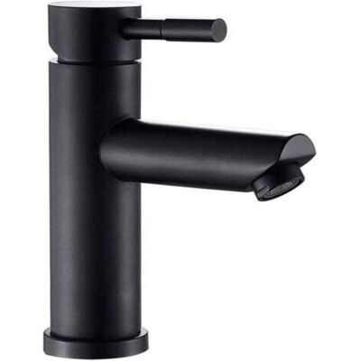 ABYSSE Robinet Salle Bain Noir Mitigeur Lavabo Corp En Acier Inoxydable Pour Vasque Lave Main Bec Ronde Eau Chaud Et Froid Réglable - Publicité ABYSSE Robinet Salle Bain Noir Mitigeur Lavabo Corp En Acier Inoxydable Pour Vasque Lave Main Bec Ronde Eau Chaud Et Froid Réglable - Publicité