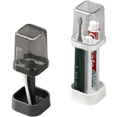 ABYSSE 2 Pièces Support De Brosse À Dents Multifonctionnel Avec Gobelet - Porte-brosse À Dents Et Rangement Pour Salle De Bain - Support Gobelet Brosse À Dent Gobelets Pour Bain De Bouche - Publicité ABYSSE 2 Pièces Support De Brosse À Dents Multifonctionnel Avec Gobelet - Porte-brosse À Dents Et Rangement Pour Salle De Bain - Support Gobelet Brosse À Dent Gobelets Pour Bain De Bouche - Publicité