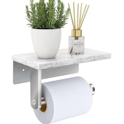 Zanussi Porte-papier Hygiénique En Nickel Brossé Avec Étagère En Marbre Naturel, Fixation Murale À Vis, Porte-rouleau De Mouchoirs Pour Salle De Bain Et Toilettes - Publicité Zanussi Porte-papier Hygiénique En Nickel Brossé Avec Étagère En Marbre Naturel, Fixation Murale À Vis, Porte-rouleau De Mouchoirs Pour Salle De Bain Et Toilettes - Publicité
