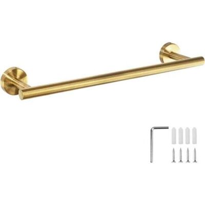 SCORPIO Barre Porte-serviettes Murale De 40 Cm Avec Vis, Acier Inoxydable Sus 304, Antirouille, Accessoires De Salle De Bain, Or Brossé - Publicité SCORPIO Barre Porte-serviettes Murale De 40 Cm Avec Vis, Acier Inoxydable Sus 304, Antirouille, Accessoires De Salle De Bain, Or Brossé - Publicité
