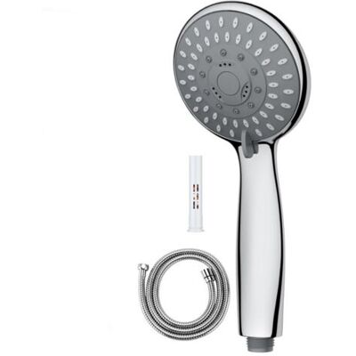 ABYSSE Pommeau De Douche, Tête De Douche, 5 Modes, Avec Tuyaux De 1,5 M, Robinet De Douche Haute Pression, Économie D'Eau De Douche Ionique Démontable, Portable, Tête De Douche, Chrome - Publicité ABYSSE Pommeau De Douche, Tête De Douche, 5 Modes, Avec Tuyaux De 1,5 M, Robinet De Douche Haute Pression, Économie D'Eau De Douche Ionique Démontable, Portable, Tête De Douche, Chrome - Publicité