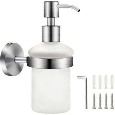 SCORPIO Distributeur De Savon Mural En Matt Verre 200ml 304 Acier Inoxydable Distributeur De Pompe À Presser Mural Salle De Bain Distributeur Gel Douche Shampoing Bouteille Distributeur De Porte-savon - Publicité SCORPIO Distributeur De Savon Mural En Matt Verre 200ml 304 Acier Inoxydable Distributeur De Pompe À Presser Mural Salle De Bain Distributeur Gel Douche Shampoing Bouteille Distributeur De Porte-savon - Publicité