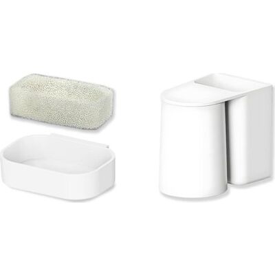 Zanussi Set D'Organisation De Salle De Bain Sans Perçage: Porte-savon Avec Tapis De Drainage + Porte-brosse À Dents Auto-égouttant - Publicité Zanussi Set D'Organisation De Salle De Bain Sans Perçage: Porte-savon Avec Tapis De Drainage + Porte-brosse À Dents Auto-égouttant - Publicité