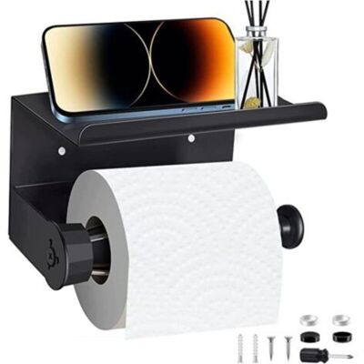 BRAST Porte Papier Toilette Mural Avec Etagère, Porte Rouleau Papier Toilette Adhésif Pour Salle De Bain,support Papier Toilette Mural Sans Percage Derouleur Papier Toilette Wc -noir Mat - Publicité BRAST Porte Papier Toilette Mural Avec Etagère, Porte Rouleau Papier Toilette Adhésif Pour Salle De Bain,support Papier Toilette Mural Sans Percage Derouleur Papier Toilette Wc -noir Mat - Publicité