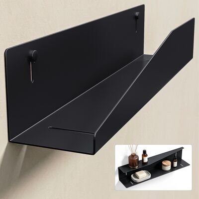Mai & Mai Étagère Murale De Rangement En Acier Carbone Support Rangement Au Mur Étagère Douche À Poser Pour Salle De Bain Cuisine Chambre Noir 500x100x100 Mm Reglo-15 - Publicité Mai & Mai Étagère Murale De Rangement En Acier Carbone Support Rangement Au Mur Étagère Douche À Poser Pour Salle De Bain Cuisine Chambre Noir 500x100x100 Mm Reglo-15 - Publicité