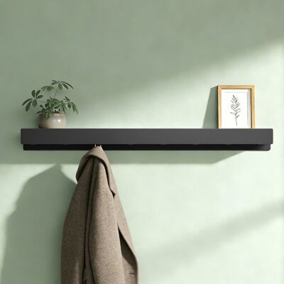 Mai & Mai Étagère Murale De Rangement En Acier Carbone Porte-serviettes Au Mur Support Rangement À Poser À Susprendre Avec Crochets Cachés Pour Salle De Bain Cuisine Noir Sablé 800×80×65 Mm Stalo-11 - Publicité Mai & Mai Étagère Murale De Rangement En Acier Carbone Porte-serviettes Au Mur Support Rangement À Poser À Susprendre Avec Crochets Cachés Pour Salle De Bain Cuisine Noir Sablé 800×80×65 Mm Stalo-11 - Publicité