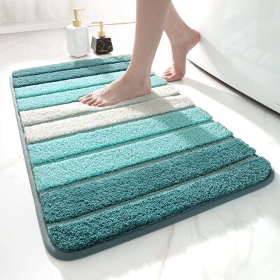 PELTOR Azure Tapis De Salle De Bain Antidérapant 40 X 60 Cm, Tapis De Salle De Bain En Microfibre Douce, Absorbant L'Eau, Lavable En Machine, Tapis De Douche Extra Épais Pour Salle De Bain - Publicité PELTOR Azure Tapis De Salle De Bain Antidérapant 40 X 60 Cm, Tapis De Salle De Bain En Microfibre Douce, Absorbant L'Eau, Lavable En Machine, Tapis De Douche Extra Épais Pour Salle De Bain - Publicité