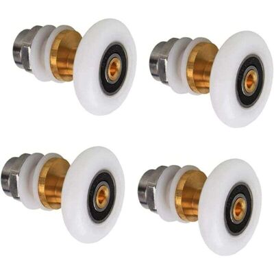 PELTOR Lot De 4 Roulettes Pour Cabine De Douche, Roulettes Pour Porte Coulissante, Roulettes Pour Cabine De Douche 25 Mm, Accessoires De Salle De Bain - Publicité PELTOR Lot De 4 Roulettes Pour Cabine De Douche, Roulettes Pour Porte Coulissante, Roulettes Pour Cabine De Douche 25 Mm, Accessoires De Salle De Bain - Publicité