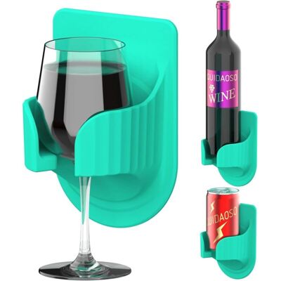 MOXIE Porte-verre À Vin, Porte-canette De Bière, Porte-gobelet Mural, Porte-gobelet Pour Salle De Bain/baignoire, Cadeau De Vin (vert) - Publicité MOXIE Porte-verre À Vin, Porte-canette De Bière, Porte-gobelet Mural, Porte-gobelet Pour Salle De Bain/baignoire, Cadeau De Vin (vert) - Publicité