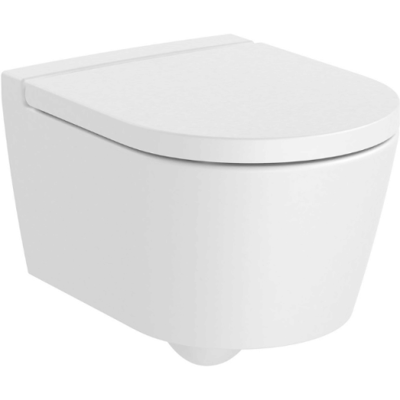 Cuvette Wc Suspendu Compact Sans Bride Roca Inspira Blanc Mat Avec Abattant Frein De Chute - Publicité Cuvette Wc Suspendu Compact Sans Bride Roca Inspira Blanc Mat Avec Abattant Frein De Chute - Publicité