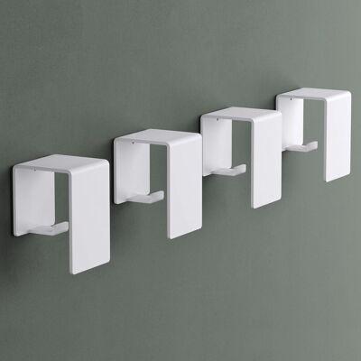 Mai & Mai Porte-serviettes Mural En Acier Au Carbone Support Douche À Susprendre Avec 4 Crochets Cachés Accroche Serviettes Pour Salle De Bain Cuisine Blanc Sablé 6×4×4 Cm Tavrin-01 - Publicité Mai & Mai Porte-serviettes Mural En Acier Au Carbone Support Douche À Susprendre Avec 4 Crochets Cachés Accroche Serviettes Pour Salle De Bain Cuisine Blanc Sablé 6×4×4 Cm Tavrin-01 - Publicité