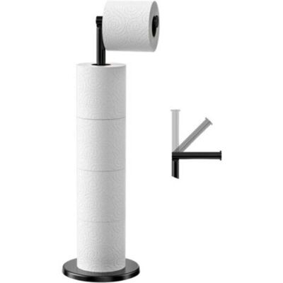 SANS MARQUE Porte Papier Toilette Sur Pied, Distributeur De Papier Toilette En Acier Inoxydable, Support Porte-papier Hygiénique Dérouleur Avec Base Lourde, Anti-rouille Porte-rouleau Toilette (noir) - Publicité SANS MARQUE Porte Papier Toilette Sur Pied, Distributeur De Papier Toilette En Acier Inoxydable, Support Porte-papier Hygiénique Dérouleur Avec Base Lourde, Anti-rouille Porte-rouleau Toilette (noir) - Publicité