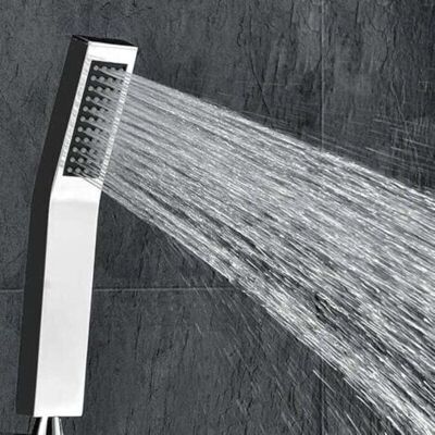 ABYSSE Pommeau De Douche En Laiton, Haute Pression, Style L, Finition Chromée - Publicité ABYSSE Pommeau De Douche En Laiton, Haute Pression, Style L, Finition Chromée - Publicité