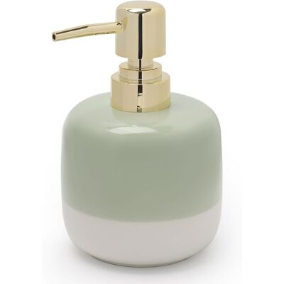 GRASSLIN Distributeur De Savon En Céramique Vert Et Blanc Avec Pompe Dorée, Flacon Distributeur De Lotion Cylindrique Au Design Simple, Liquide Rechargeable Pour Cuisine, Salle De Bain, Toilettes'parent'-'- - Publicité GRASSLIN Distributeur De Savon En Céramique Vert Et Blanc Avec Pompe Dorée, Flacon Distributeur De Lotion Cylindrique Au Design Simple, Liquide Rechargeable Pour Cuisine, Salle De Bain, Toilettes'parent'-'- - Publicité