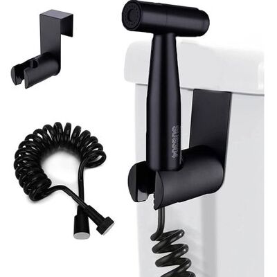 SANS MARQUE Kit Douchette Wc - Avec Crochet De Réservoir Et Tuyau De Douche Flexible De 122 Pouces Rétractable Pour L'Assainissement De L'Eau, Toilettes, Bidet, Pistolet De Pulvérisation, Salle De Bain (noir) - Publicité SANS MARQUE Kit Douchette Wc - Avec Crochet De Réservoir Et Tuyau De Douche Flexible De 122 Pouces Rétractable Pour L'Assainissement De L'Eau, Toilettes, Bidet, Pistolet De Pulvérisation, Salle De Bain (noir) - Publicité