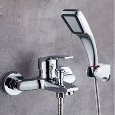ABYSSE Robinet De Baignoire Avec Douchette, Robinet Cascade, 1 Flexible, Pour Baignoire, Argent - Publicité ABYSSE Robinet De Baignoire Avec Douchette, Robinet Cascade, 1 Flexible, Pour Baignoire, Argent - Publicité