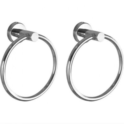 ABYSSE Lot De 2 Anneaux Porte-serviettes De Bain Chromés, Accessoires De Salle De Bain, Porte-serviettes En Acier Inoxydable Épais Pour Salle De Bain, Porte-serviettes Rond Moderne À Fixation Murale - Publicité ABYSSE Lot De 2 Anneaux Porte-serviettes De Bain Chromés, Accessoires De Salle De Bain, Porte-serviettes En Acier Inoxydable Épais Pour Salle De Bain, Porte-serviettes Rond Moderne À Fixation Murale - Publicité