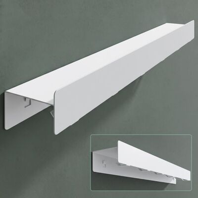 Mai & Mai Étagère Murale De Rangement En Acier Carbone Porte-serviettes Au Mur Support Rangement À Poser À Susprendre Avec Crochets Cachés Pour Salle De Bain Cuisine Blanc Sablé 600×80×65 Mm Stalo-11 - Publicité Mai & Mai Étagère Murale De Rangement En Acier Carbone Porte-serviettes Au Mur Support Rangement À Poser À Susprendre Avec Crochets Cachés Pour Salle De Bain Cuisine Blanc Sablé 600×80×65 Mm Stalo-11 - Publicité