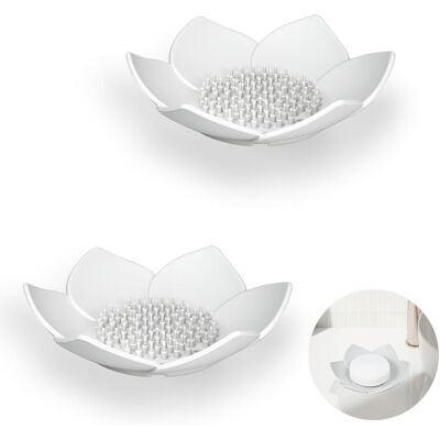 Generic 2 Pièces Porte Savon En Silicone, Antidérapant Porte-savons Avec Drain, Porte Savon Salle De Bain, Support Savon Solide Pour Douche - Publicité Generic 2 Pièces Porte Savon En Silicone, Antidérapant Porte-savons Avec Drain, Porte Savon Salle De Bain, Support Savon Solide Pour Douche - Publicité