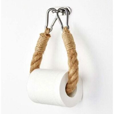 ABYSSE 1pcs Porte-rouleau En Bois Salle De Bains, Porte-rouleau De Papier Toilette Vintage, Porte-serviette En Corde De Chanvre Pour Salle De Bain Et Cuisine - Publicité ABYSSE 1pcs Porte-rouleau En Bois Salle De Bains, Porte-rouleau De Papier Toilette Vintage, Porte-serviette En Corde De Chanvre Pour Salle De Bain Et Cuisine - Publicité
