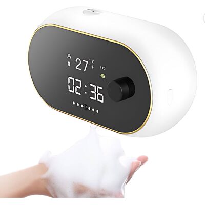 MOXIE Sjlerst Distributeur Automatique De Savon Mousse Pour Les Mains, À Montage Mural, 450ml, Rechargeable, Avec Écran Lcd, Autonettoyant, Pour La Salle De Bain, La Cuisine, La Buanderie - Publicité MOXIE Sjlerst Distributeur Automatique De Savon Mousse Pour Les Mains, À Montage Mural, 450ml, Rechargeable, Avec Écran Lcd, Autonettoyant, Pour La Salle De Bain, La Cuisine, La Buanderie - Publicité